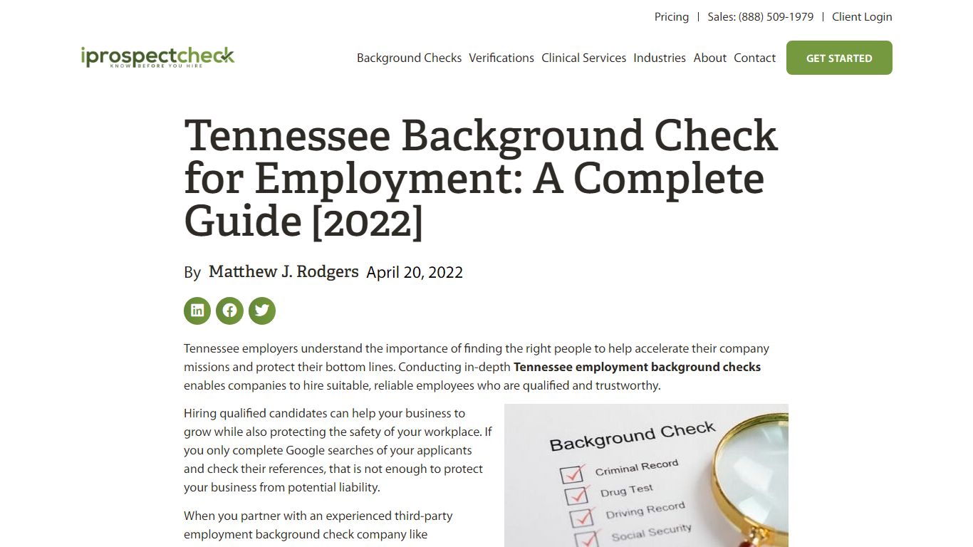 Tennessee Background Check for Employment: A Complete Guide [2022]