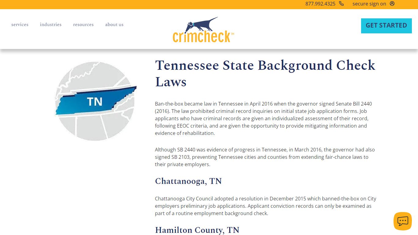 Tennessee State Background Check Laws | TN | Crimcheck